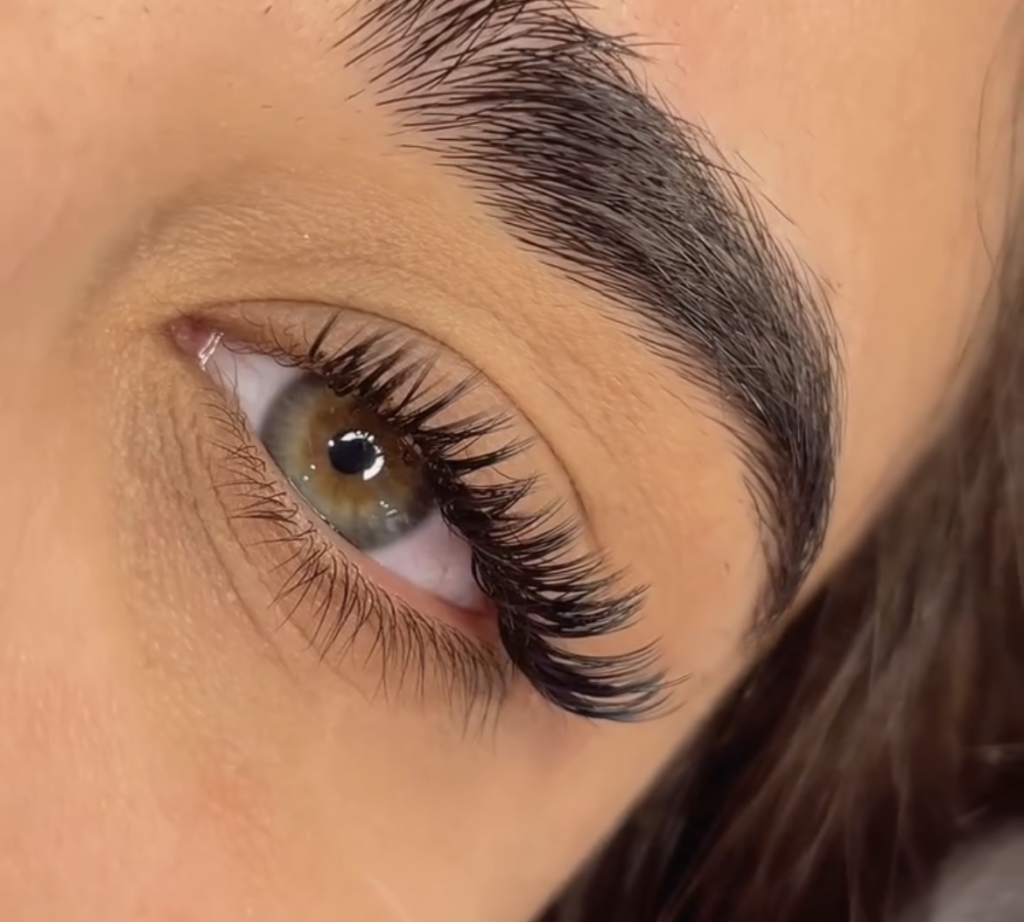 Trepalnice wetlook podaljševanje trepalnic ena na ena Katja Pečnik kozmetični salon Ljubljana Bežigrad naravne trepalnice moker videz maskara